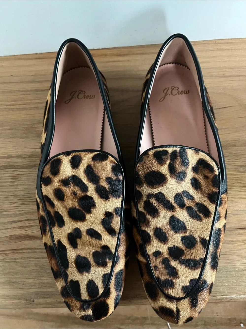 J. Crew Leopard Print Loafers in Brown and Black